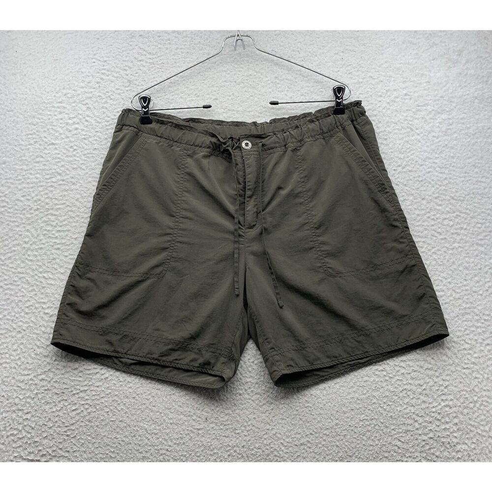 Patagonia Hiking Shorts Womens 14 6.5" Green Nylon Outdoors Zip Pockets Packable
